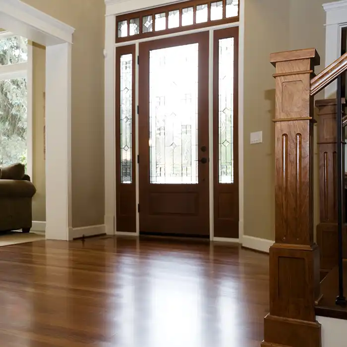foyer of home with hardwood flooring